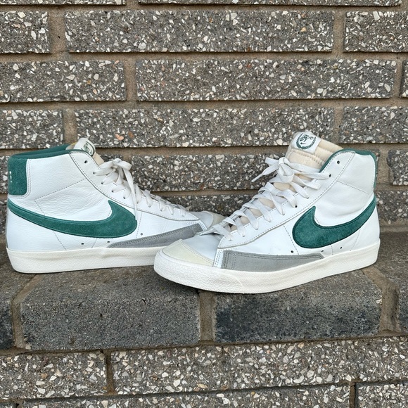 Nike Other - Men’s Nike Blazer Vintage Mid ‘77 PRM White Bicoastal Green Size 12 High Tops